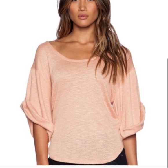 Free People Beach Nani Knit Peach Top Sz XS - Picture 1 of 8